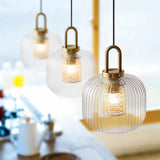 Tosqa Hanglamp – Elegante Gestreepte Glazen Ontwerp voor Sfeerverlichting