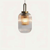 Tosqa Hanglamp – Elegante Gestreepte Glazen Ontwerp voor Sfeerverlichting