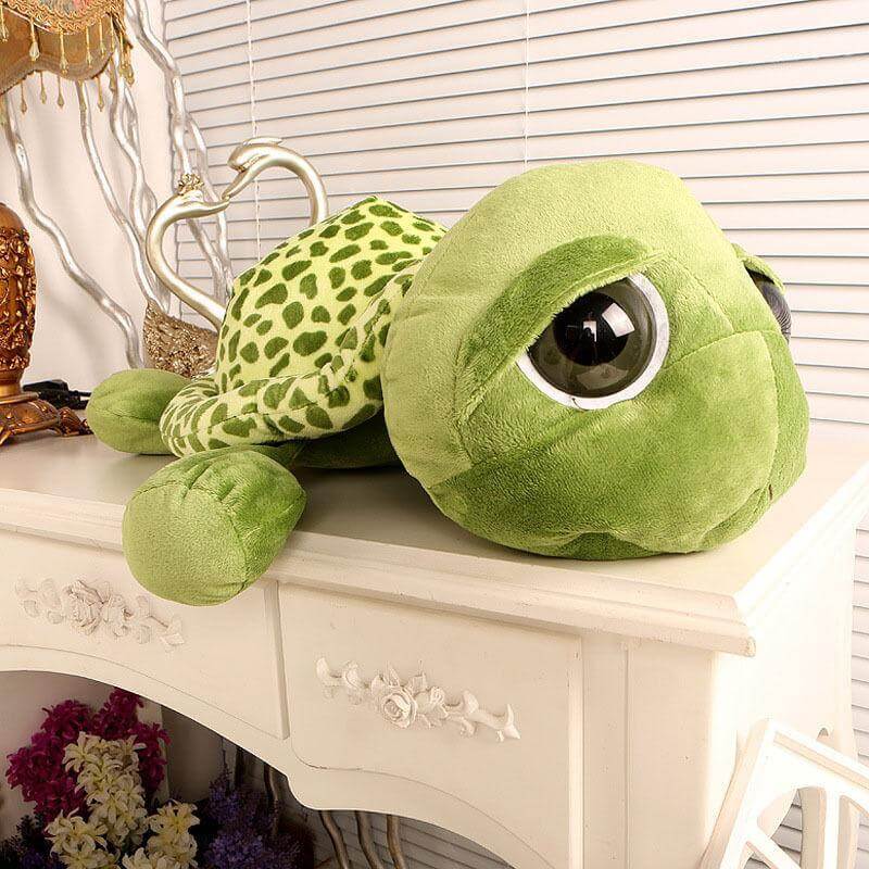 Zachte pluche schildpad knuffel met realistisch ontwerp – Knuffelpanzli