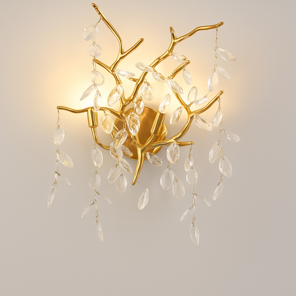 Aurelia luxe kristallen kroonluchter - Elegant ontwerp met takken en bladeren