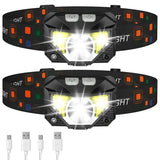 Ultra-heldere bewegingssensor hoofdlamp - 2-pack