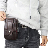 Vintage Heren Crossbody Heuptas - Leer