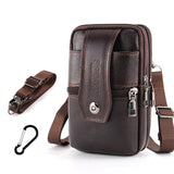 Vintage Heren Crossbody Heuptas - Leer