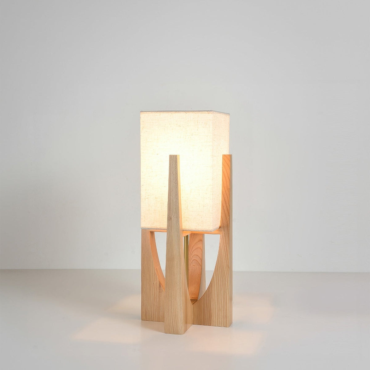 Walnotenhouten Vloerlamp | Minimalistisch & Sfeervol