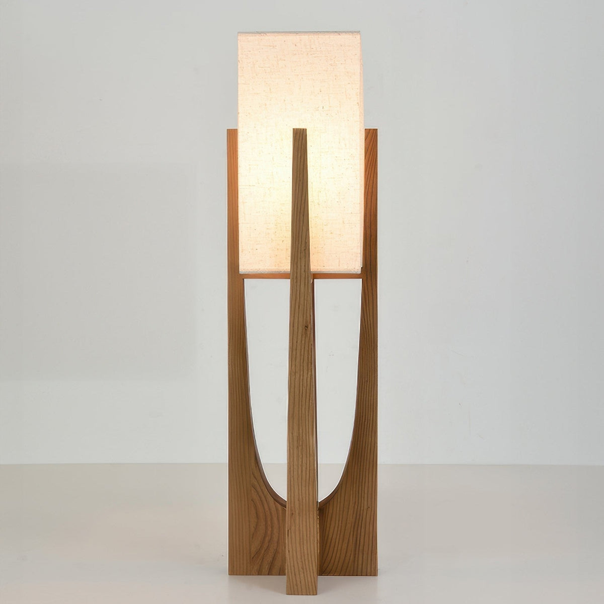 Walnotenhouten Vloerlamp | Minimalistisch & Sfeervol