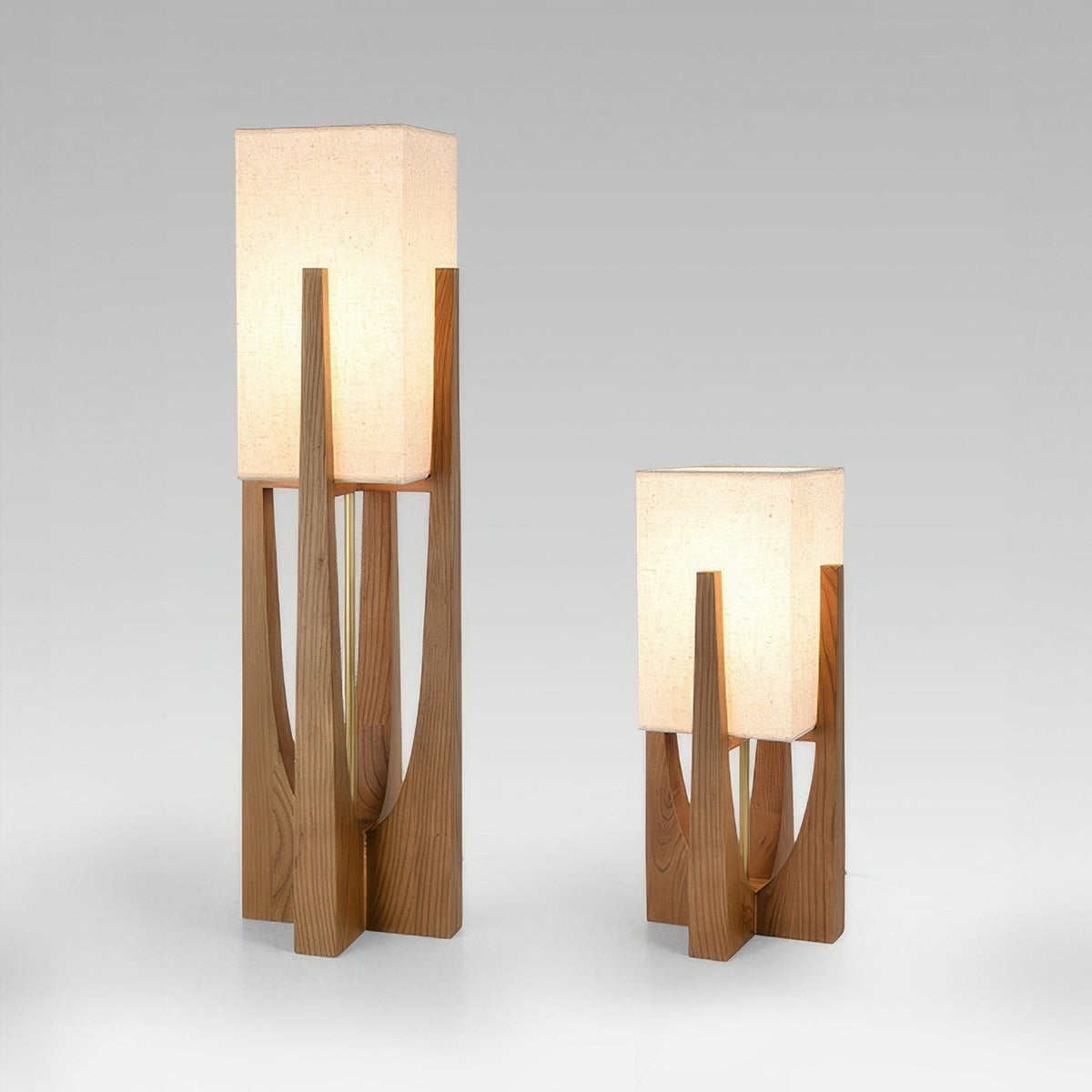 Walnotenhouten Vloerlamp | Minimalistisch & Sfeervol