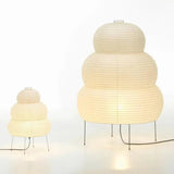 SabiGlow - Artistieke Wabi Sabi Rispapier Vloerlamp met verstelbaar statief