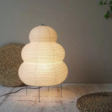 SabiGlow - Artistieke Wabi Sabi Rispapier Vloerlamp met verstelbaar statief