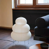 SabiGlow - Artistieke Wabi Sabi Rispapier Vloerlamp met verstelbaar statief