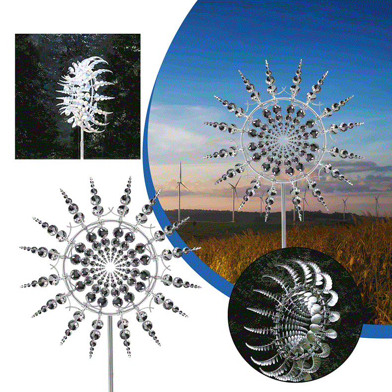 Nieuwe Roestvrije Magische Metaal-Windmolen-Kinetische Metaal-Windspinner