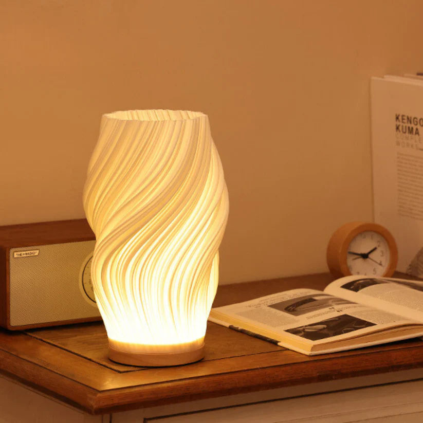Design LED tafellamp in spiraalvorm