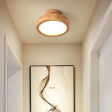 Minimalistische Houten LED Plafondlamp – Dimbaar 36W Natuurlijke Elegant