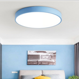 Nordic Macaron in hout, ronde plafondlamp