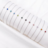 Ronde Edelsteen-Geboortesteen-Armband