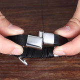 Lederen Heren Armband - Tijdloze Elegantie & Stijl