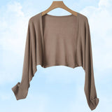 Linnen gebreide cardigan met knopen