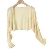 Linnen gebreide cardigan met knopen