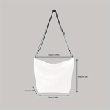 Brede Geometrische Tas – Grote Capaciteit Crossbody met Retro Vibe