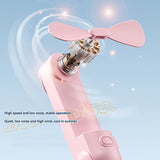 Mini Handheld Ventilator – 2-in-1 USB Oplaadbare Fan met Schattige Konijnvorm voor Reizen en Zomer