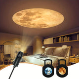 Projectorlamp Aarde en Maan – CelestiaGlow
