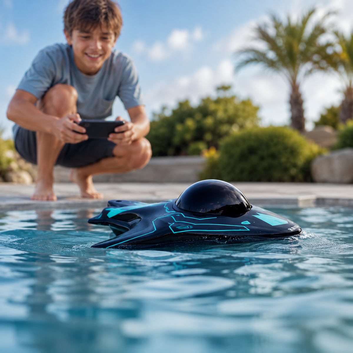 MantaRay RC-boot – Futuristisch Watervoertuig met Smartphonebesturing
