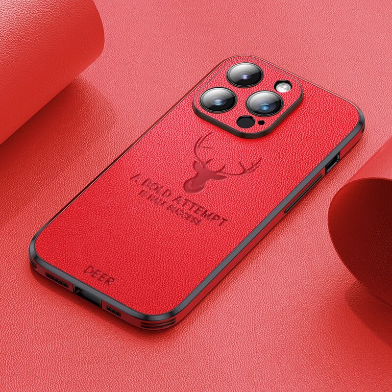 Luxe Hertenleren iPhone Hoes - Veltro