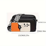 Modieuze Crossbody Tas voor Dames – Casual Schoudertas met Geometrisch Ontwerp