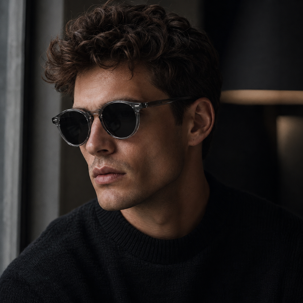 Heren Zonnebril | Lichtgewicht Retro Ronde Frame | Tortoiseshell