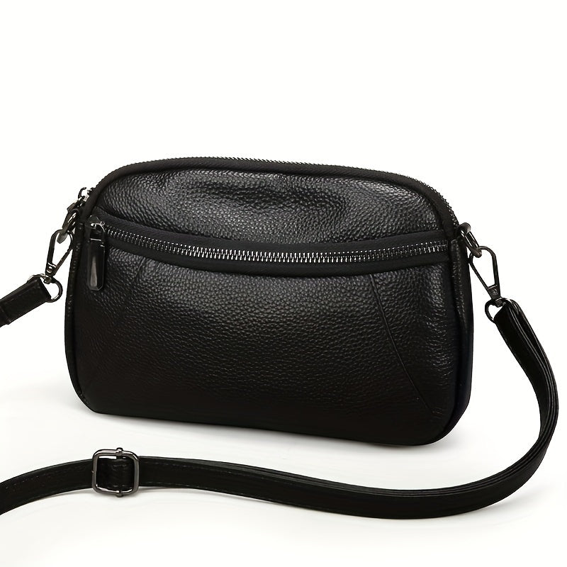 Classic Chic Leren Crossbody – Tijdloos en Functioneel