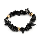 Stijlvolle Armband van Natuursteen en Kristalparels - Celine
