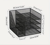 IJzeren papierorganizer en boekensteun | Bureau organizer | Documenthouder voor kantoor of thuis