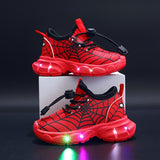 Joris' Spinnenweb Sneakers met LED-verlichting - Voor Speelse Kinderen