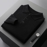 Meriwarm Longsleeve Polo | Herenkleding | Luxe polo van merinowol en kasjmier voor de winter