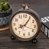 Retro Metalen Wekker met Stil Uurwerk – Klassiek Tafelformaat voor Slaapkamer of Bureau