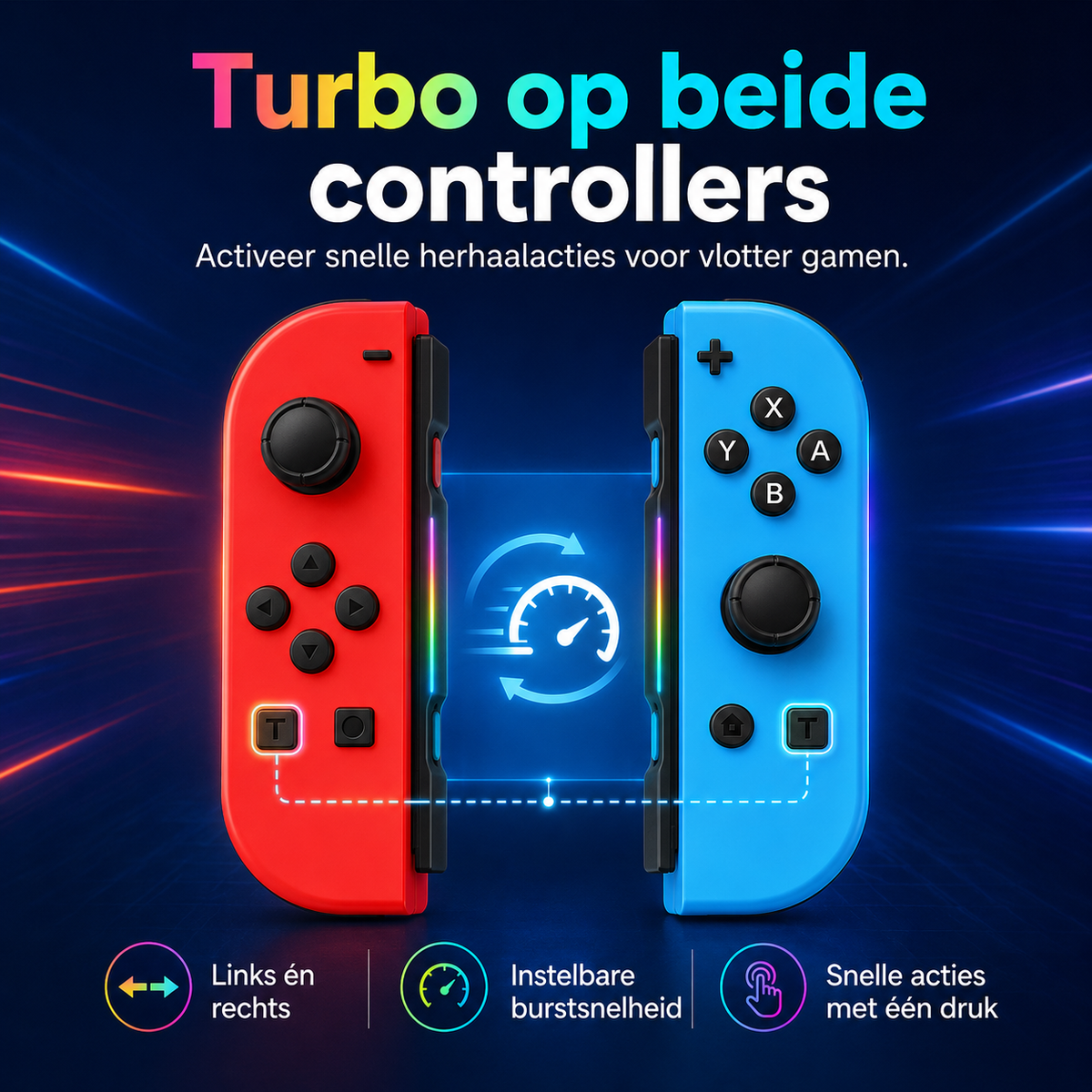 Draadloze Bluetooth LED Joystick voor Hybride console – Controllers in Unieke Kleuren