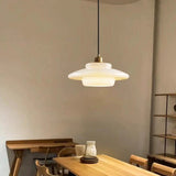 Mid-Century Witte Glazen Hanglamp – Verstelbare Messing Hanglamp
