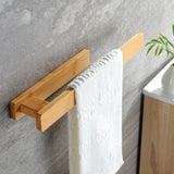 Moderne Houten Handdoekhouder – Elegante Wandmontage zonder Gereedschap