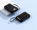 Ultieme Draagbare Powerbank 10000mAh - Snel Opladen met Ingebouwde Kabels