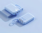 Ultieme Draagbare Powerbank 10000mAh - Snel Opladen met Ingebouwde Kabels