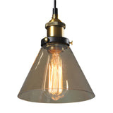 Industriële retro hanglamp met glas – Kappen van gerookt glas