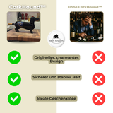 Wijnfleshouder Teckel CorkHound | Origineel Ontwerp | Stevig & Decoratief | Voor 375–500 ml