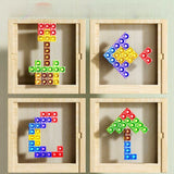 Ecoblock Tetris Bord – Houten Puzzelspel voor Kinderen en Volwassenen – Duurzaam Breintrainingsplezier