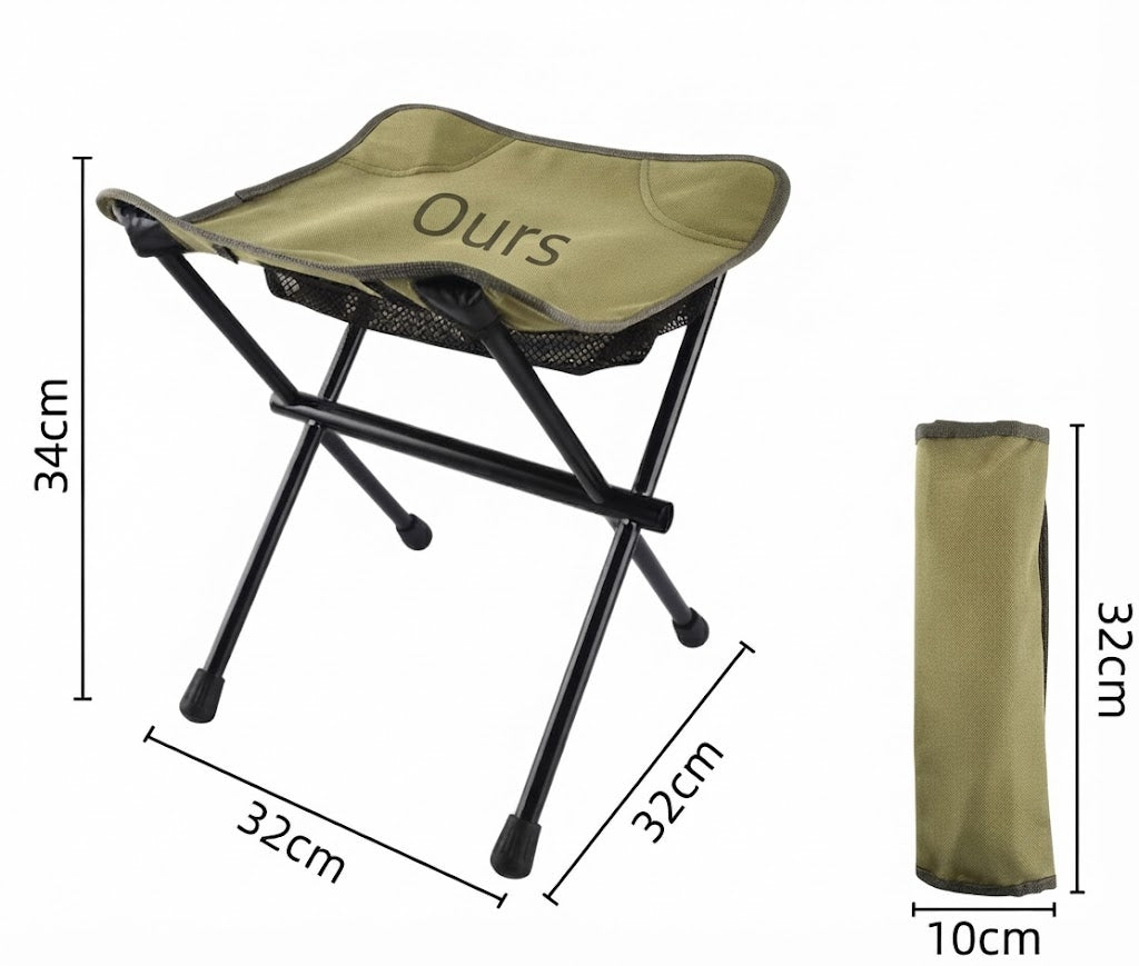 TrekLite Ultralichte Opvouwbare Stoel voor Buiten & Kamperen | Compact & Draagbaar | Aluminiumlegering | Voor Wandelen, Vissen & Reizen