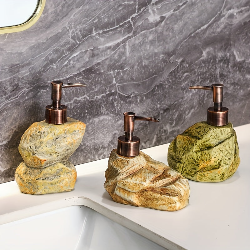 Rustieke Zeepdispenser Steenlook – Functioneel en Sfeervol