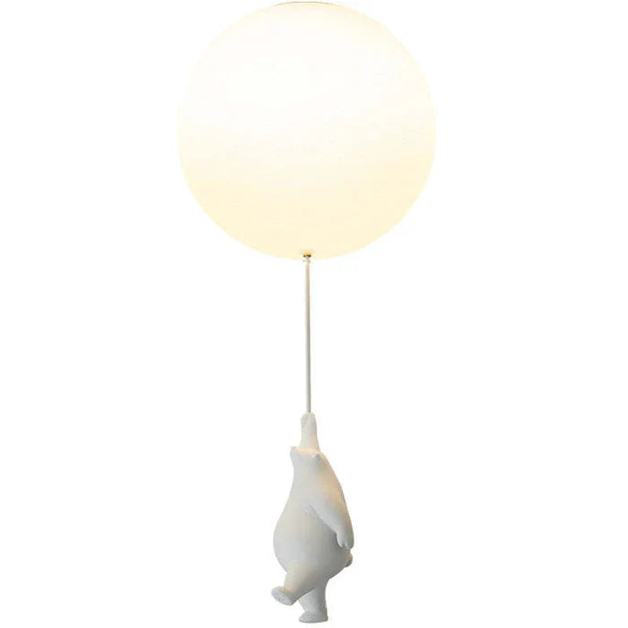 Kinderhanglamp | Beer en Ballon Design | CloudBear | Speels en Uniek Ontwerp | LED Verlichting | Hoogwaardig Kunststof en Metaal | Voor Kinderslaapkamers | 40 cm Diameter