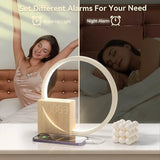 Touch Control Bedside Alarm Clock Light – Elegante & Aanpasbare Wake-Up Lamp