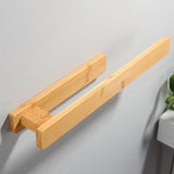 Moderne Houten Handdoekhouder – Elegante Wandmontage zonder Gereedschap