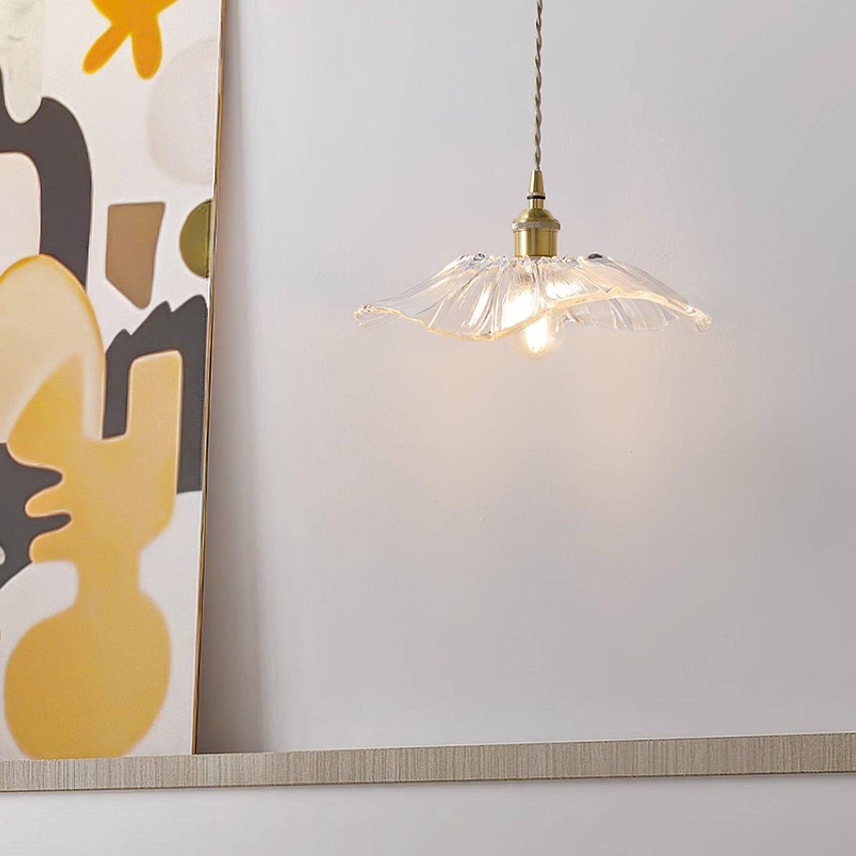 Hanglamp Glas Bloem - Retro Design Verlichting