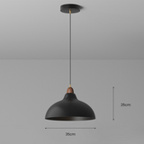 Scandinavische Houten & Metalen Hanglamp – Moderne Nordic Elegantie