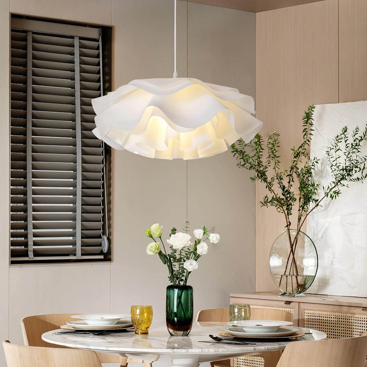 Bloemvormige Hanglamp - Witte Hanglamp